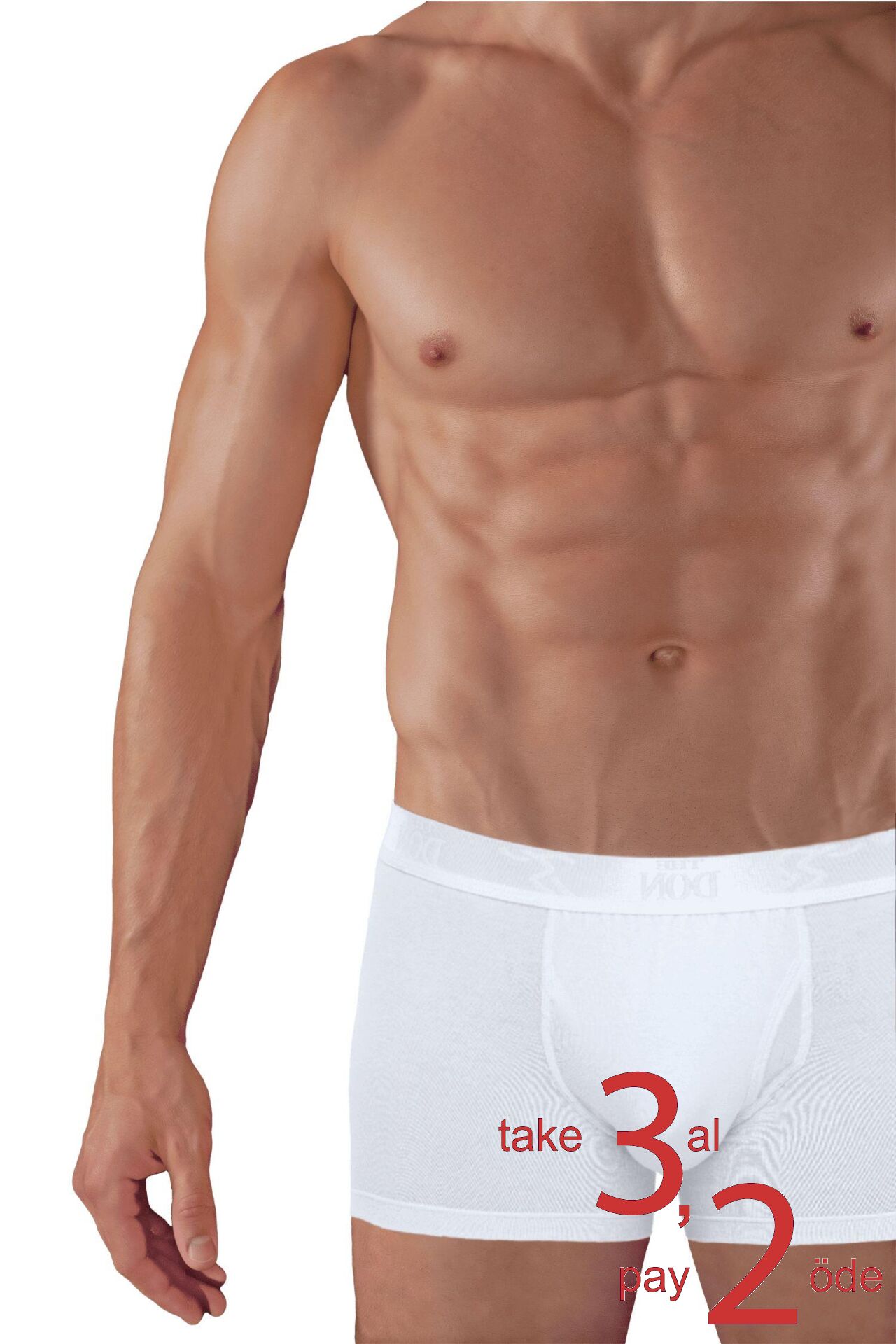 The DON Organic Blended Erkek Boxer Beyaz