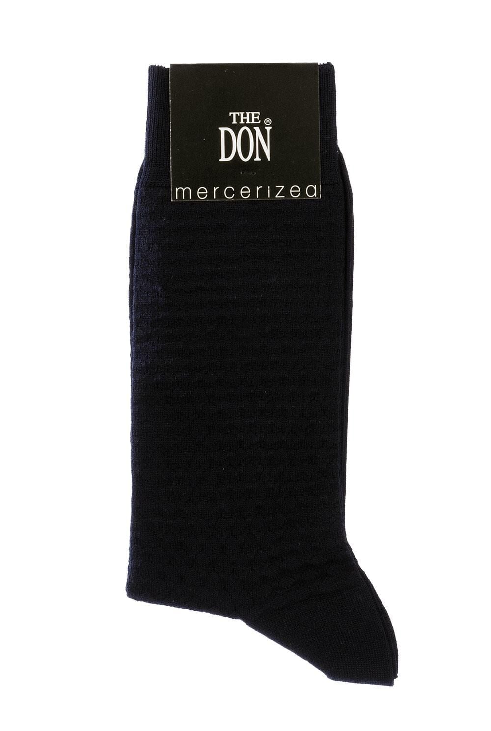 The DON Merserize Desenli Erkek Çorap Lacivert