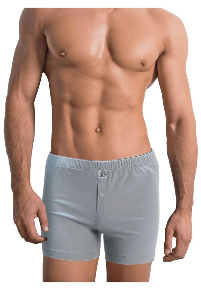 The DON Jersey Penye-Örme Erkek Boxer Gümüş Gri