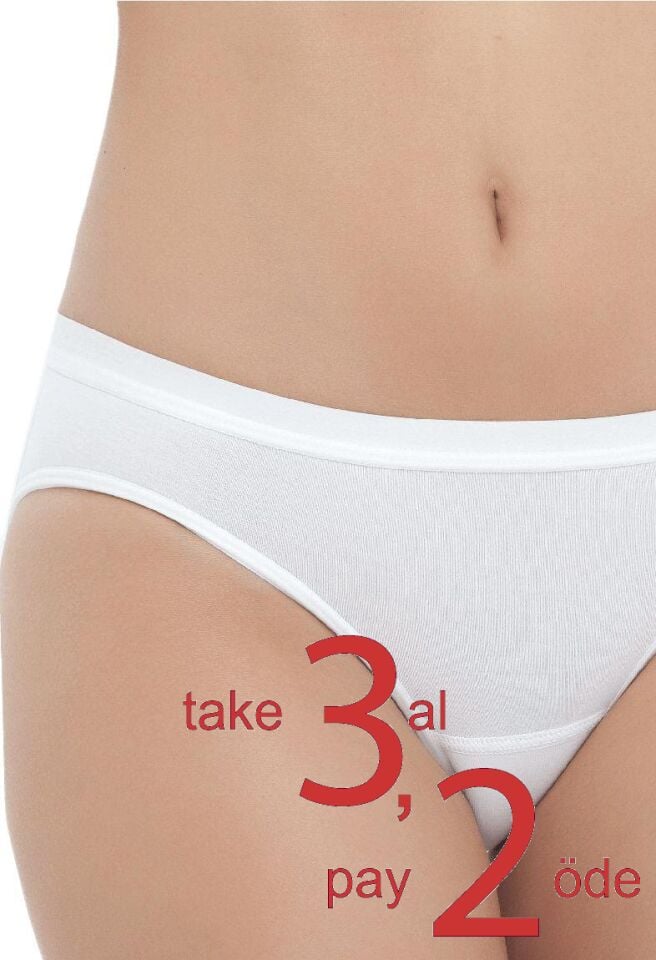 The DON Low Rise Brief Kadın Slip Beyaz