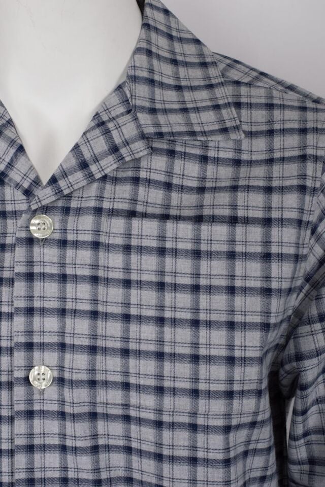 The DON Poplin Erkek Pijama Takımı Arduvaz-Lacivert Ekose