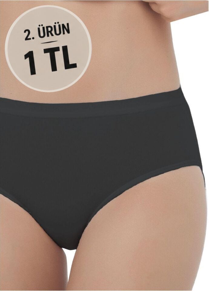 The DON Mid Rise Brief Kadın Slip Siyah