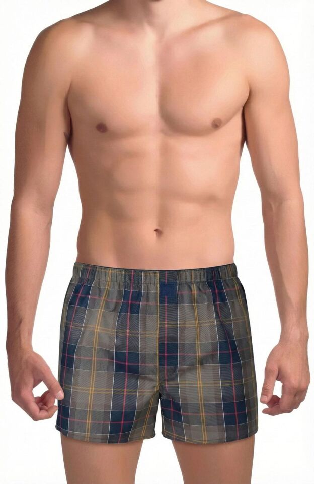 The DON Poplin Erkek Boxer Sunset Plaid