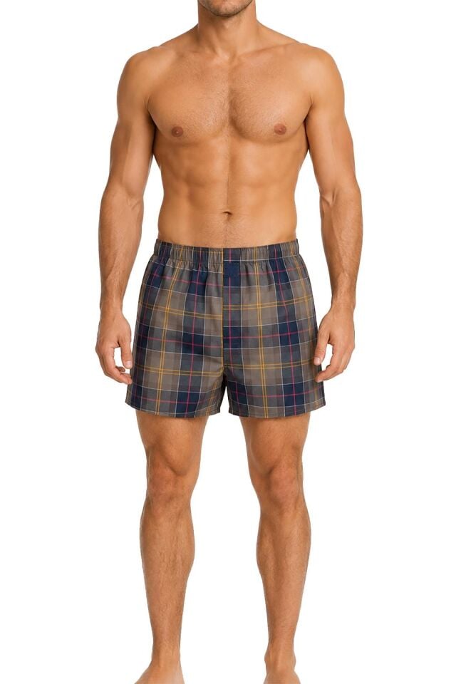 The DON Poplin Erkek Boxer Sunset Plaid