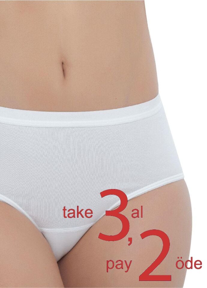 The DON High Rise Kadın Slip Beyaz