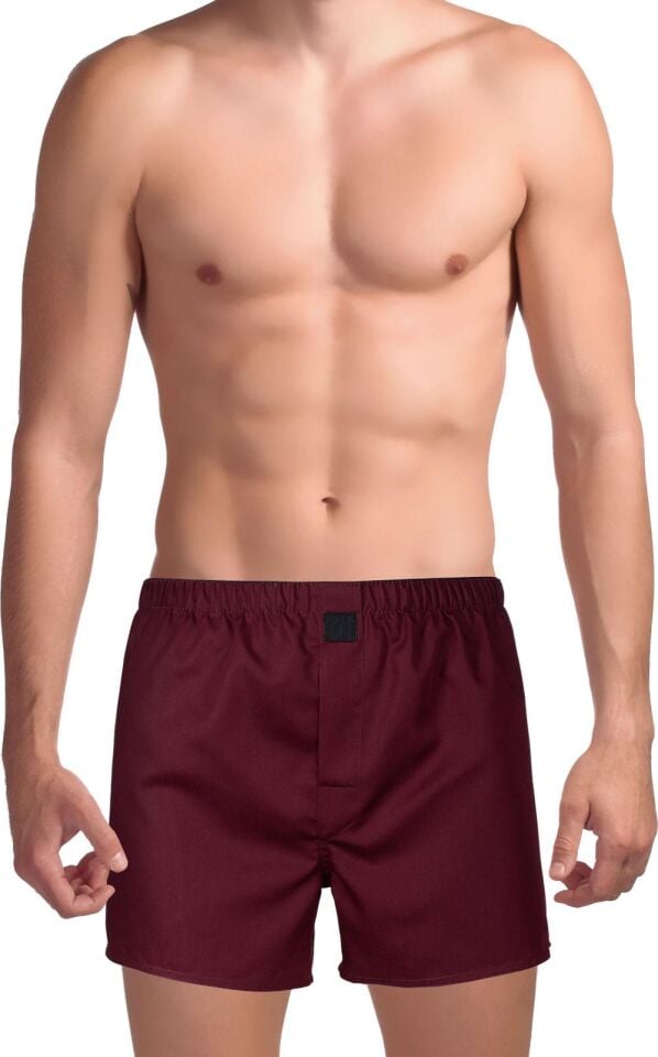 The DON Poplin Erkek Boxer Koyu Kiraz Rengi