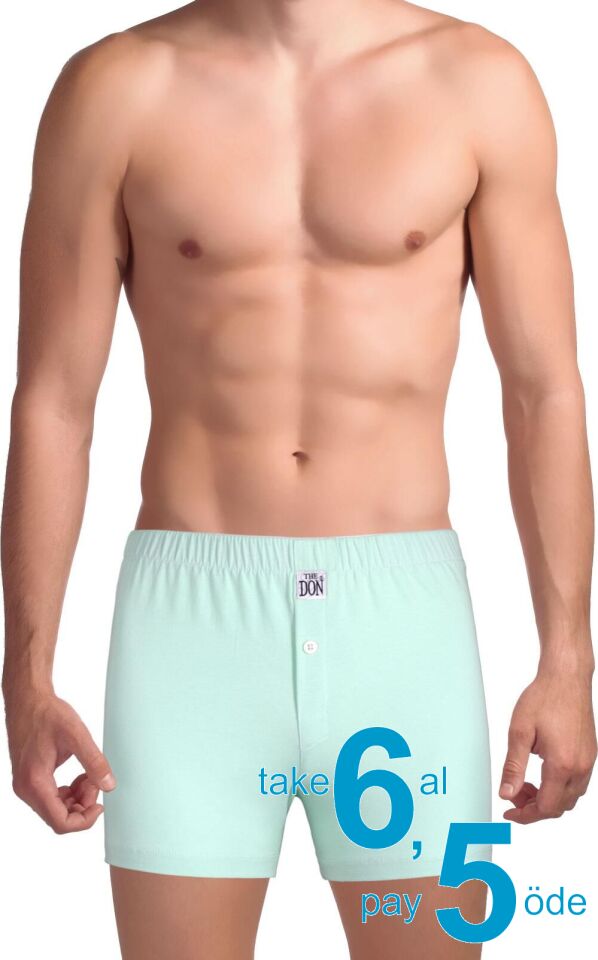 The DON Organik Jersey Penye-Örme Erkek Boxer Açık Yeşil