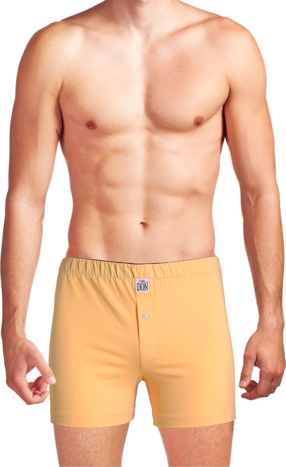 The DON Organik Jersey Penye-Örme Erkek Boxer Açık Sarı