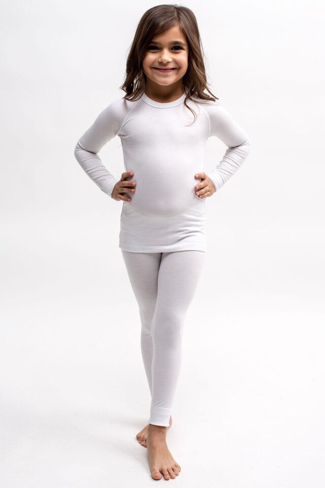 The DON Kız Çocuk Termal İçlik Alt Beyaz
