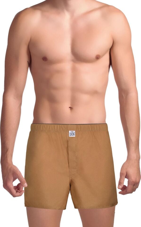 The DON Poplin Erkek Boxer Koyu Hardal