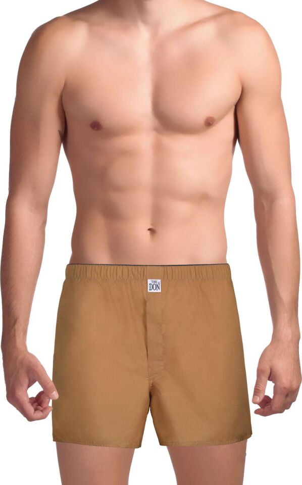 The DON Poplin Erkek Boxer Koyu Hardal