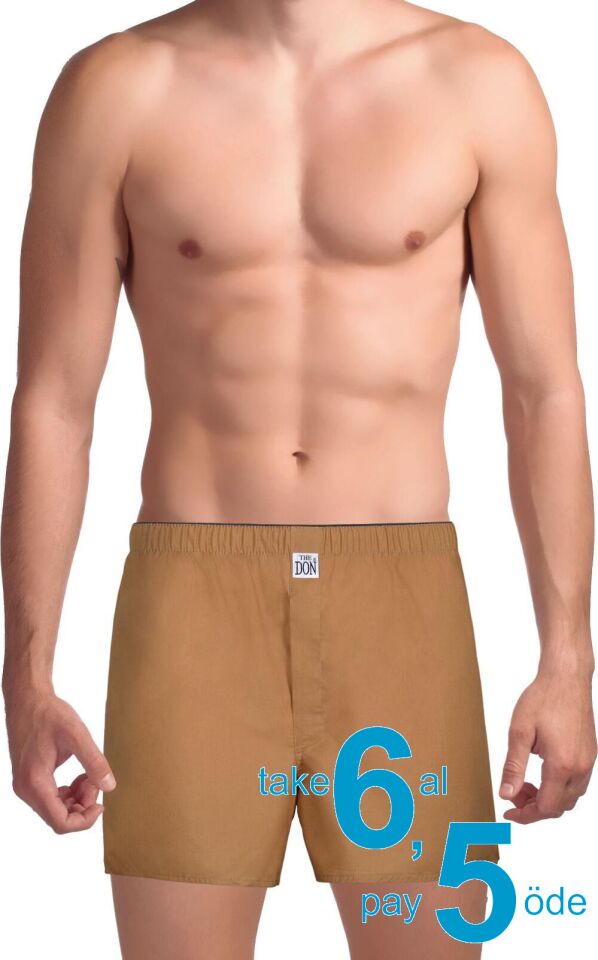 The DON Poplin Erkek Boxer Koyu Hardal