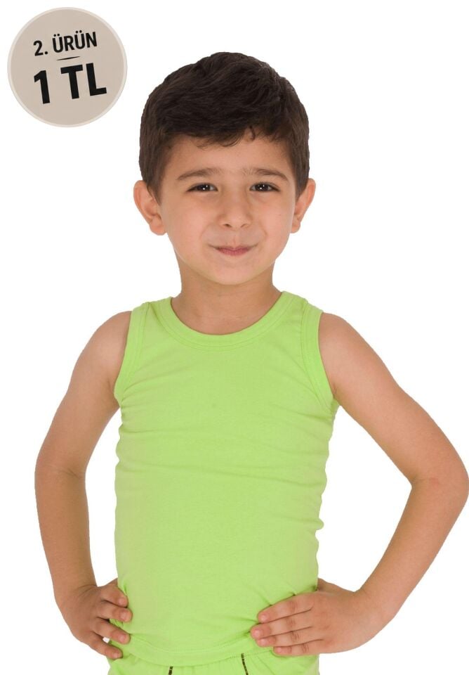 The DON Süprem Erkek Çocuk Atlet Fıstık Yeşili