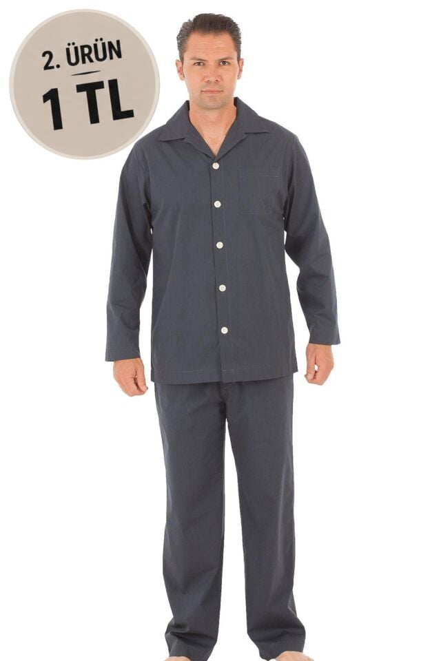 The DON Poplin Erkek Pijama Takımı Desen 3