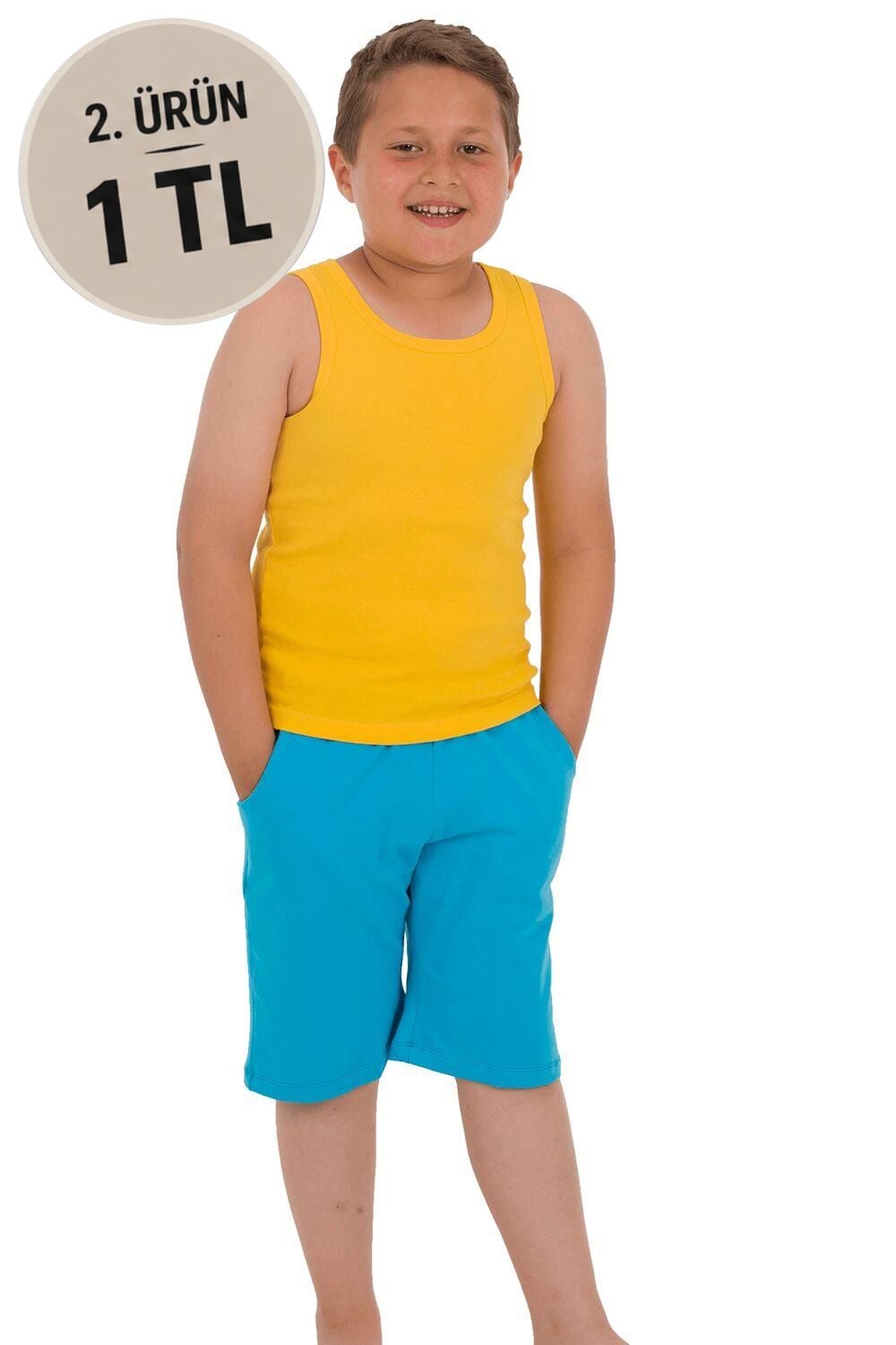 The DON Erkek Çocuk Uzun Şort Turkuaz