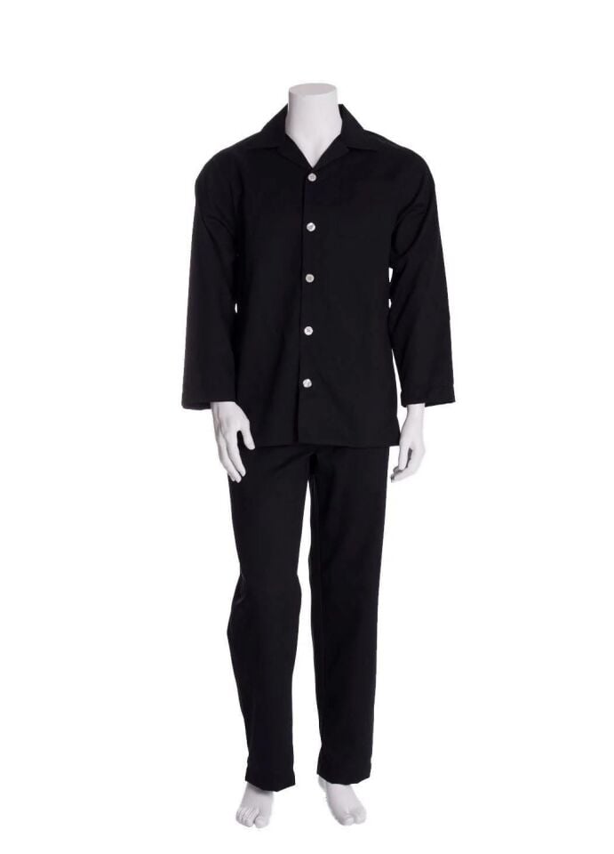 The DON Poplin Erkek Pijama Takımı Siyah Renk