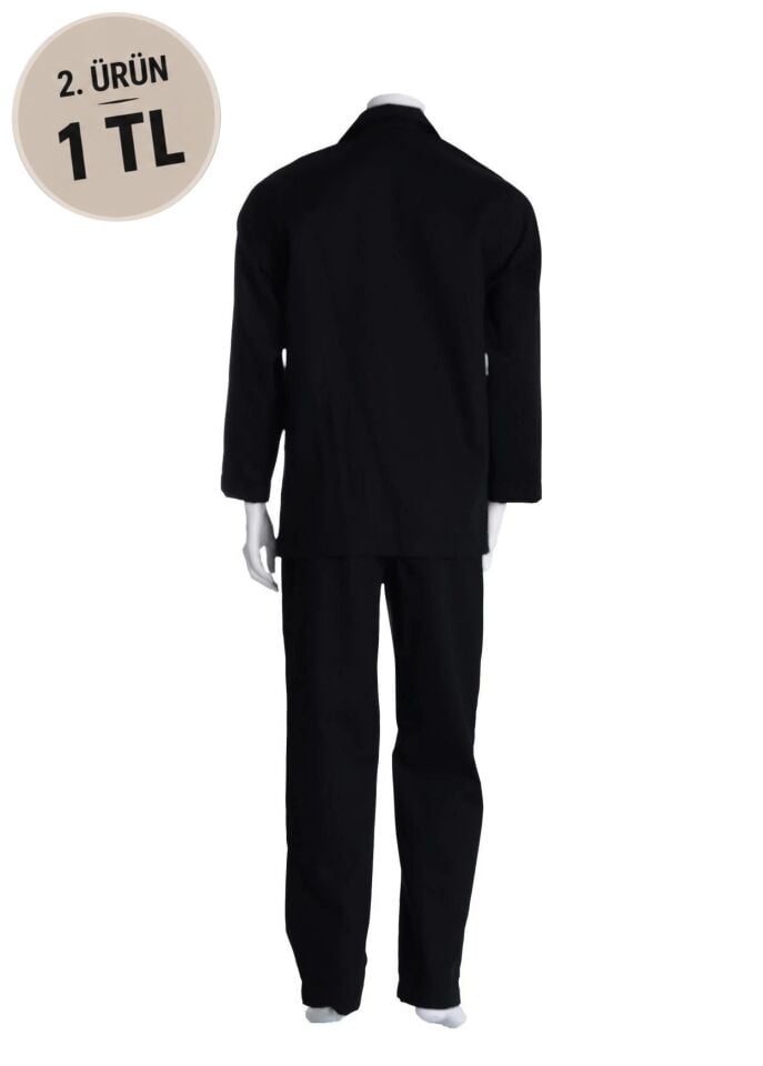 The DON Poplin Erkek Pijama Takımı Siyah Renk