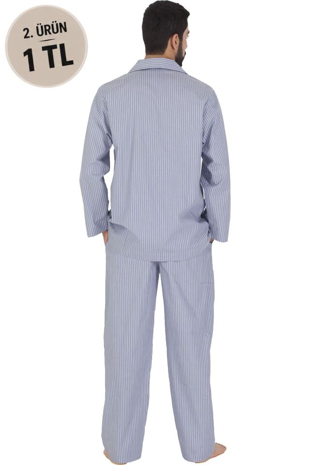 The DON Poplin Erkek Pijama Takımı Desen 9
