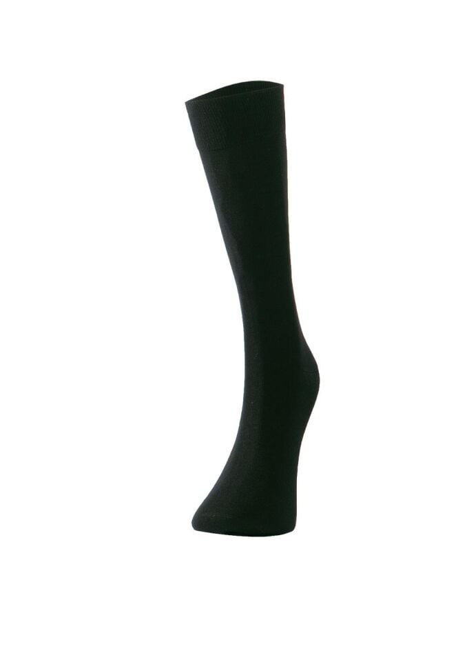 The DON İnce Ripli Pamuklu Erkek Çorap Siyah