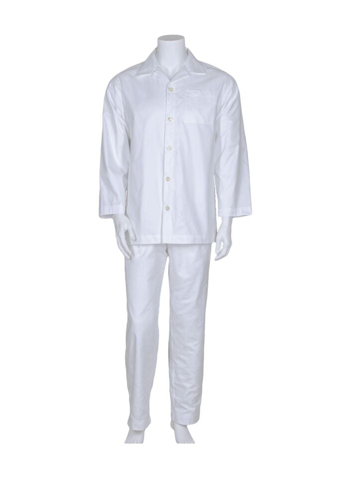 The DON Poplin Erkek Pijama Takımı Beyaz Renk