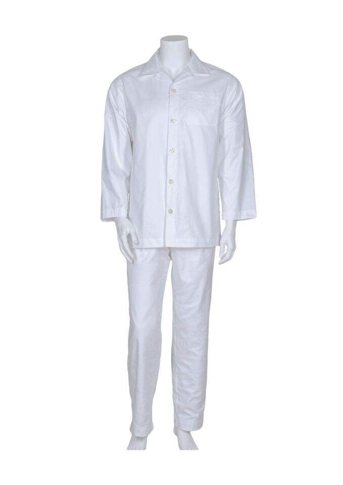The DON Poplin Erkek Pijama Takımı Beyaz Renk