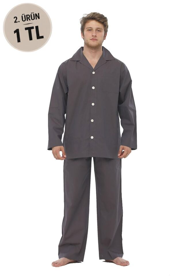 The DON Poplin Erkek Pijama Takımı Desen 12