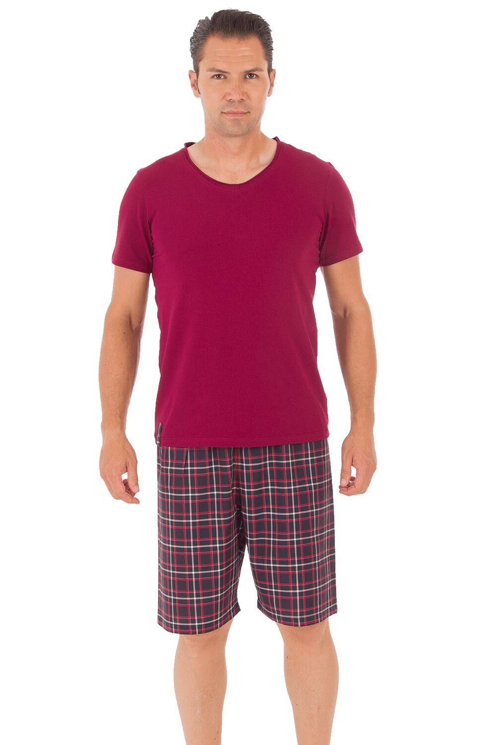 The DON Aile Erkek Poplin Şort-Penye Tişört Takımı Desen 2