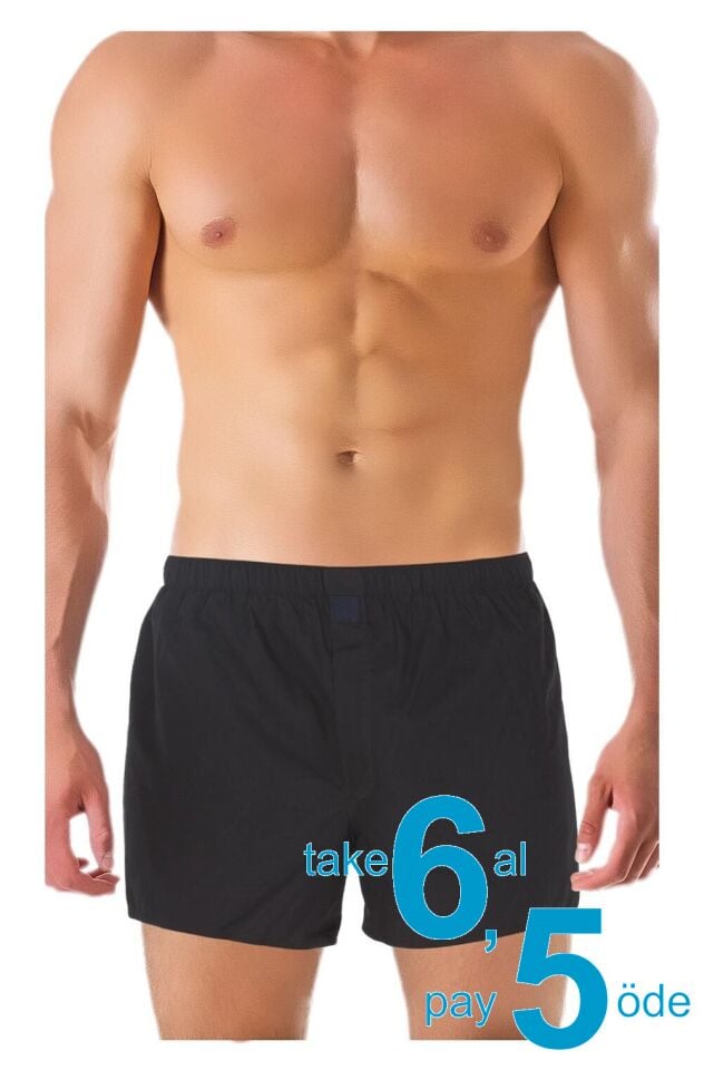 The DON Poplin Erkek Boxer Siyah Renk