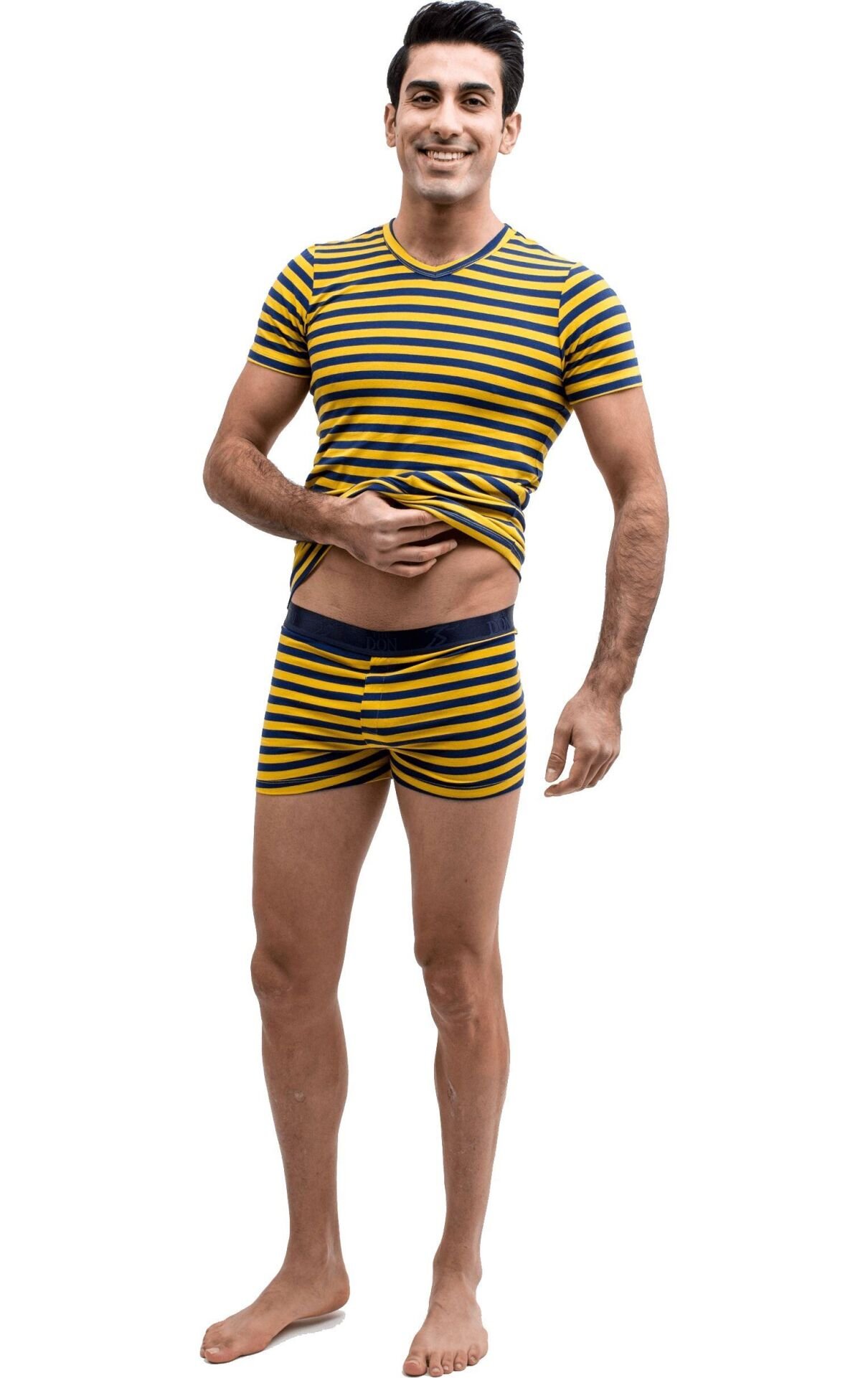 The DON Baba-Oğul Model Erkek Penye Fanila-Şort Takımı Desen 1
