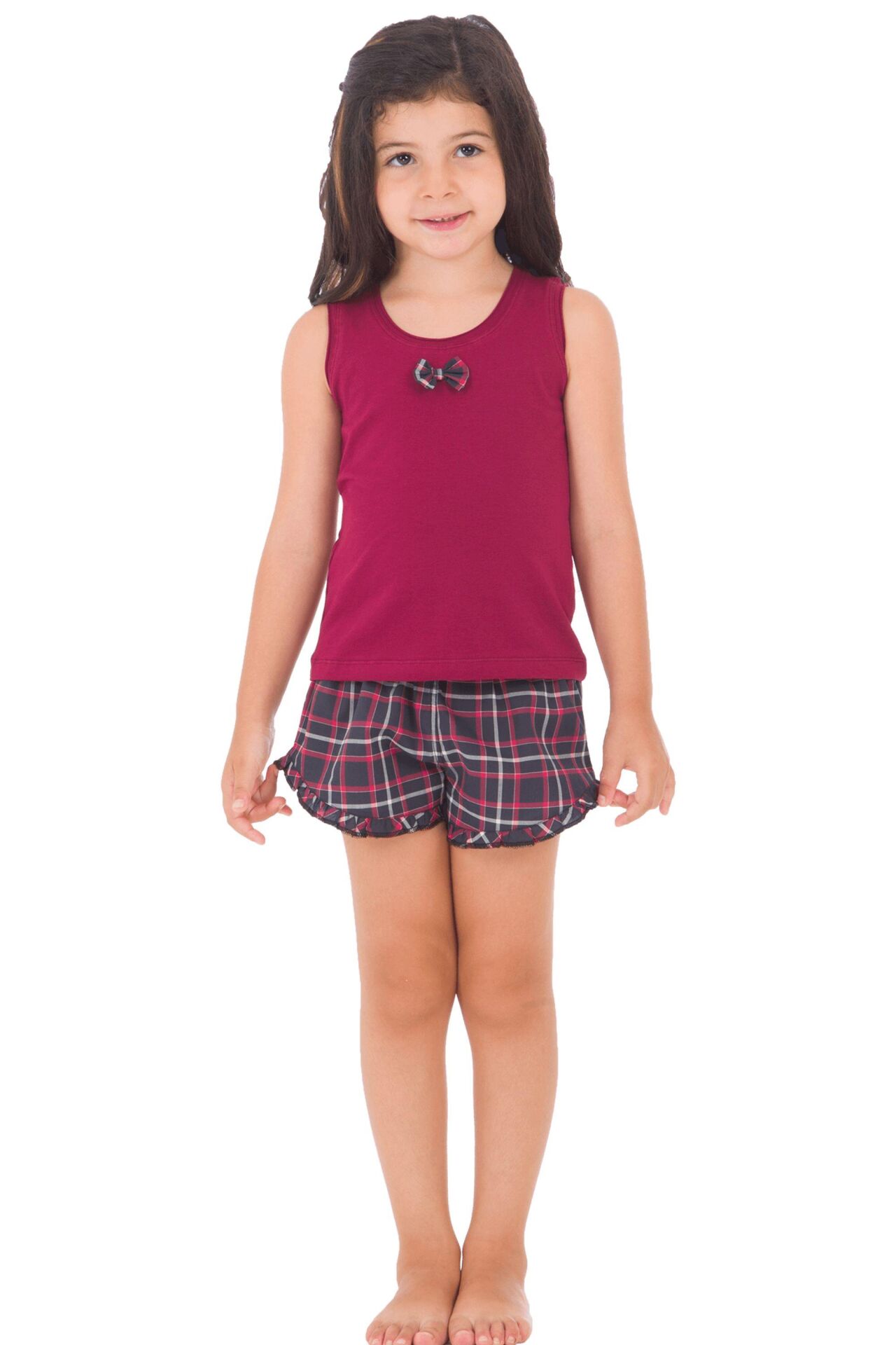 The DON Aile Kız Çocuk Şort-Atlet Takımı Desen 2