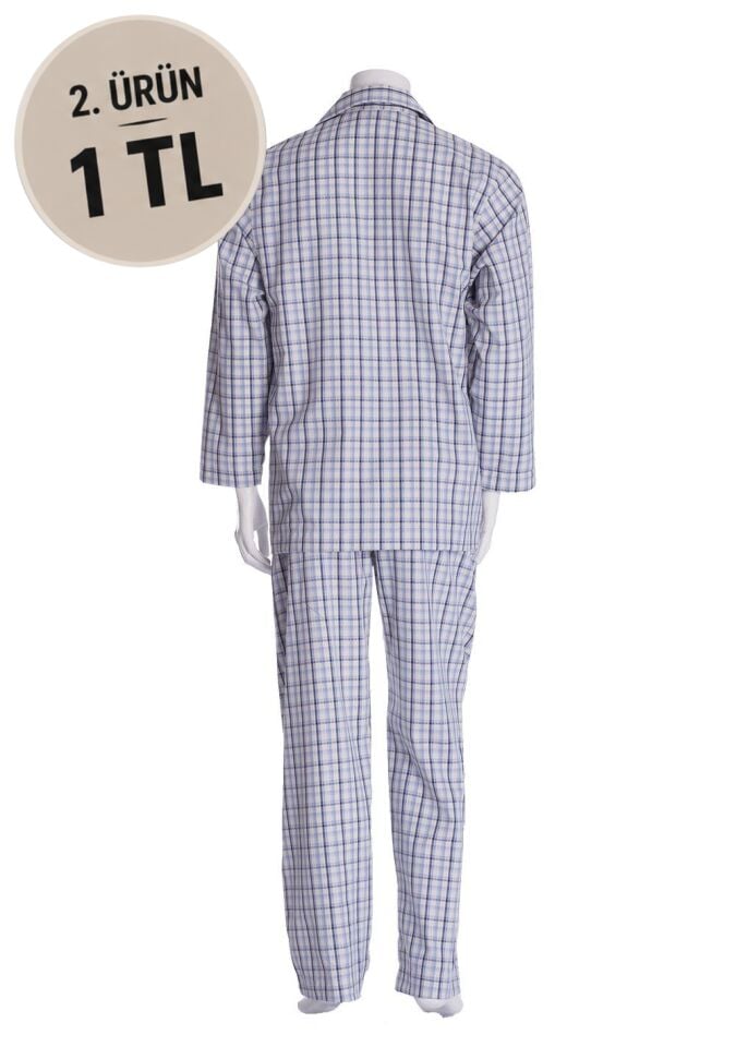 The DON Poplin Erkek Pijama Takımı Desen 22