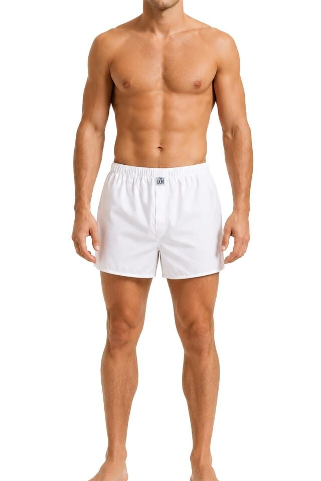 The DON Poplin Erkek Boxer Beyaz Renk