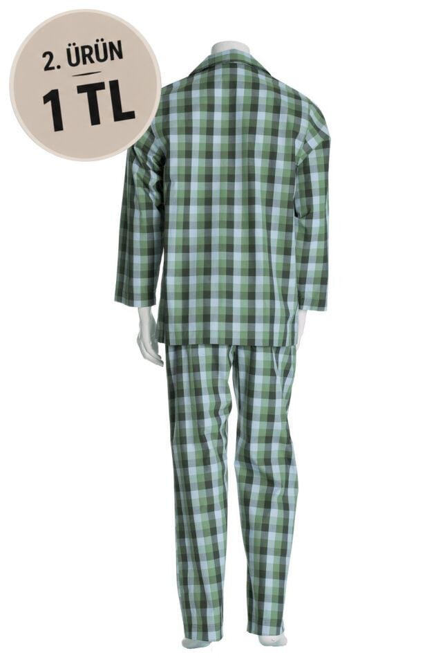 The DON Poplin Erkek Pijama Takımı Desen 23