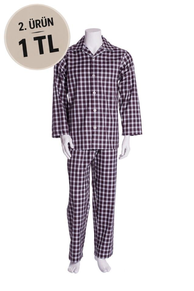 The DON Poplin Erkek Pijama Takımı Desen 25