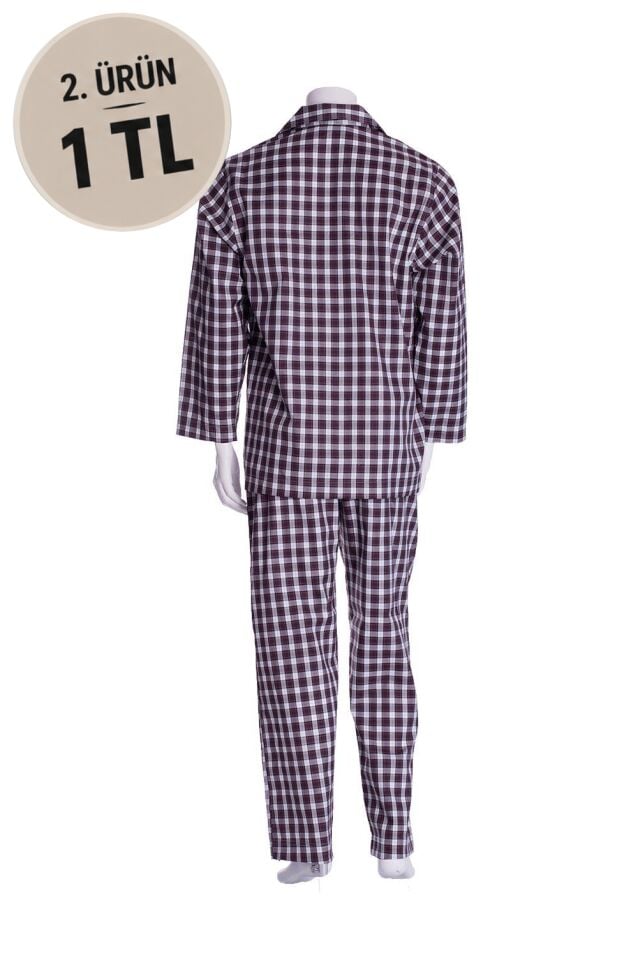 The DON Poplin Erkek Pijama Takımı Desen 25