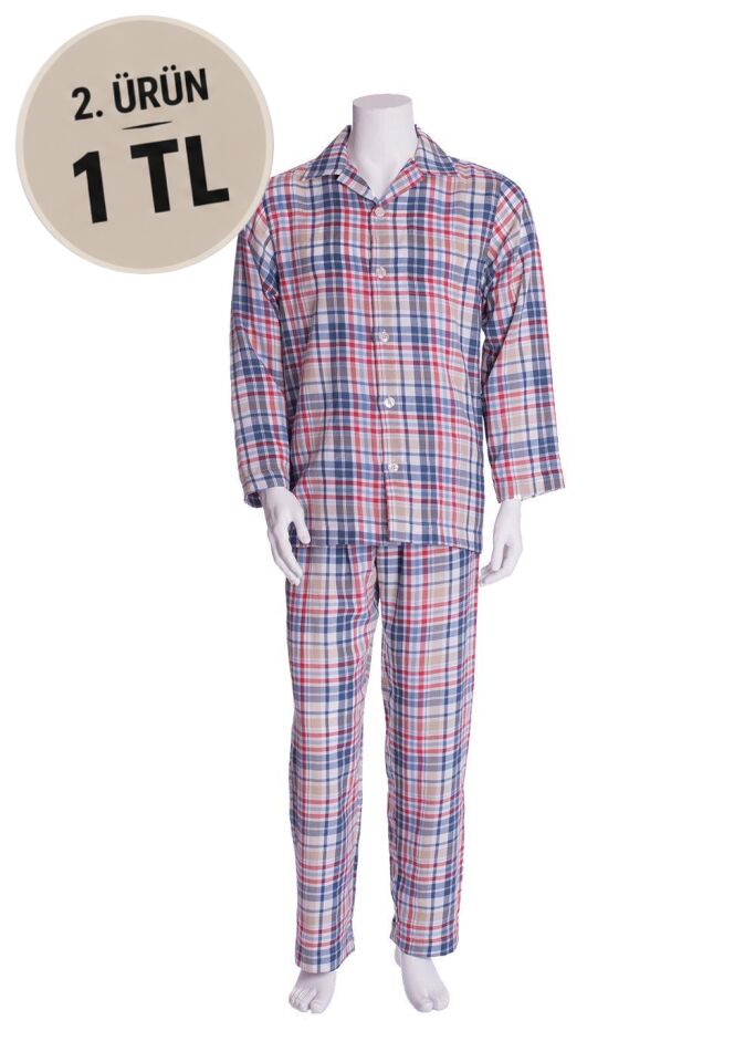 The DON Poplin Erkek Pijama Takımı Desen 27