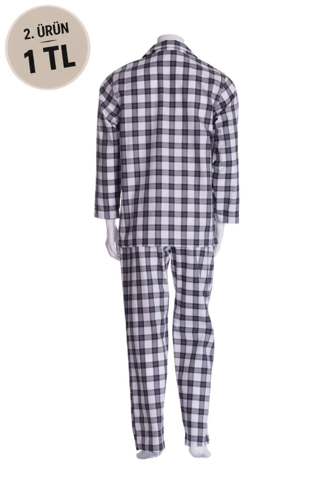 The DON Poplin Erkek Pijama Takımı Desen 28