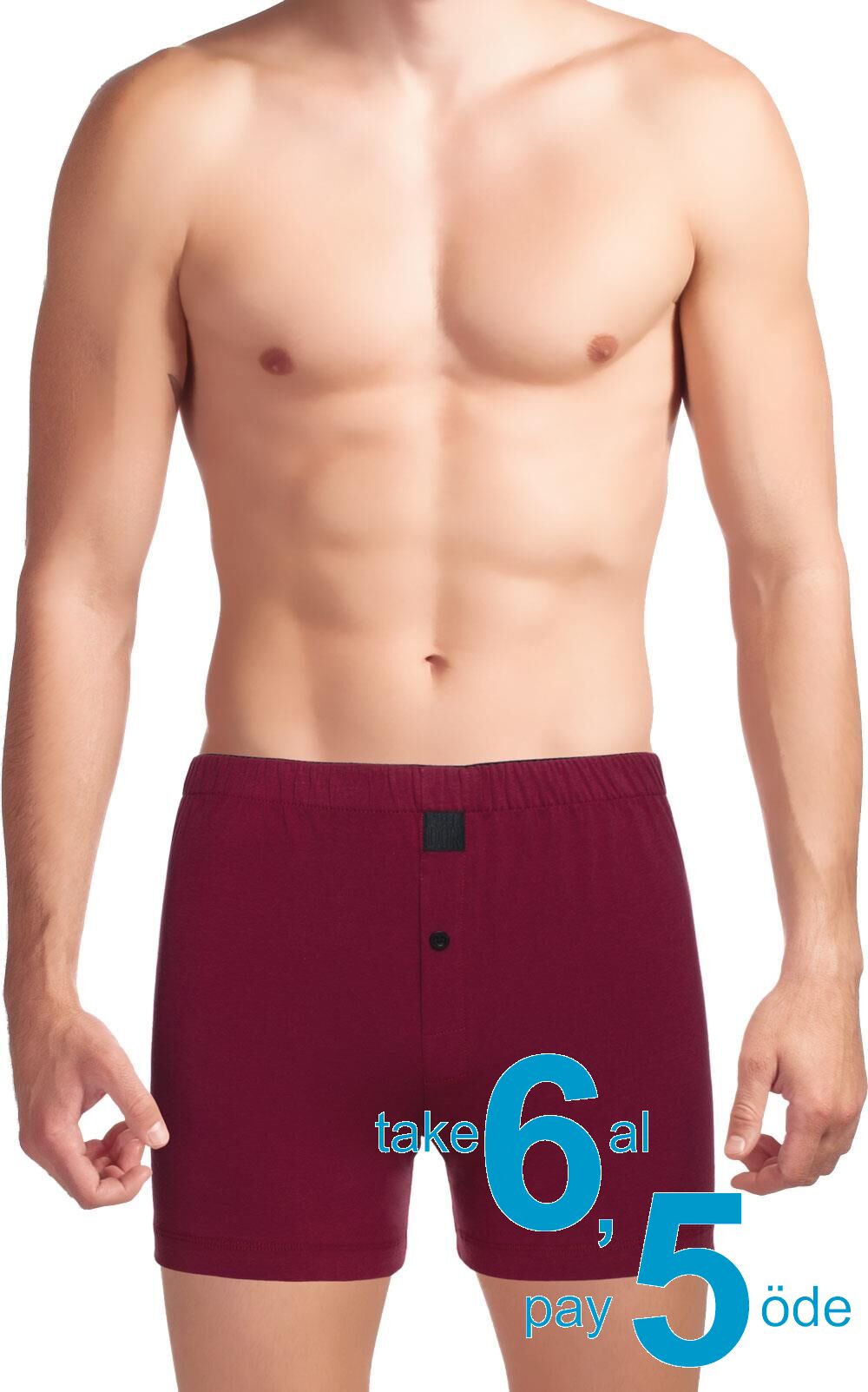 The DON Jersey Penye-Örme Erkek Boxer Bordo 1