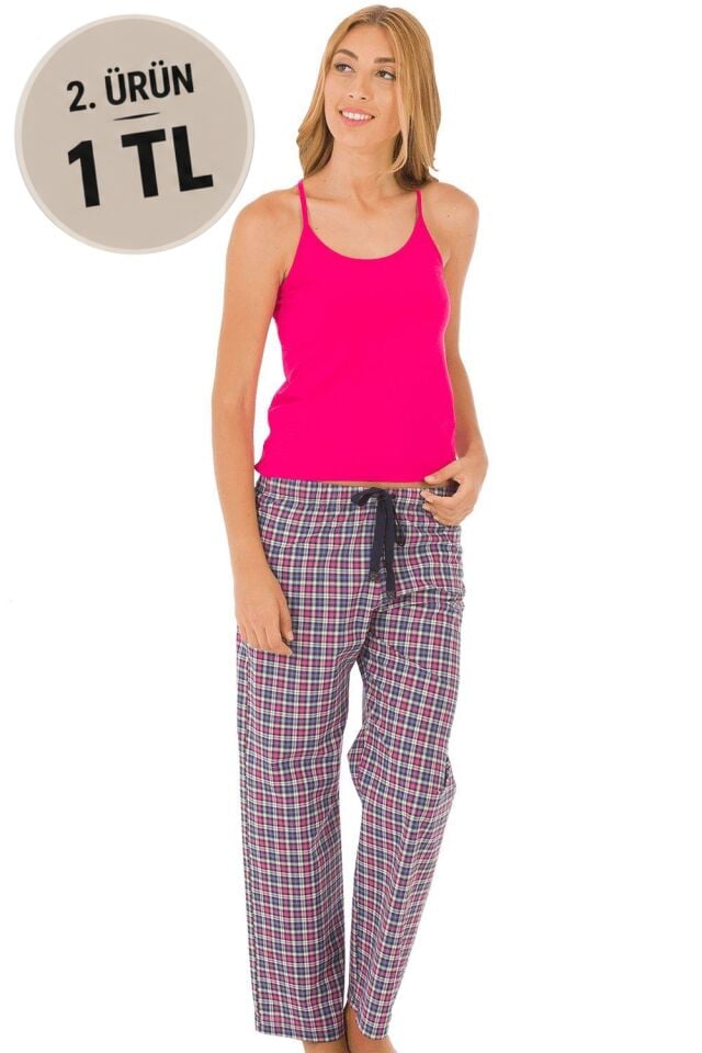 The DON Camisole İp Askılı Kadın Atlet Fuşya