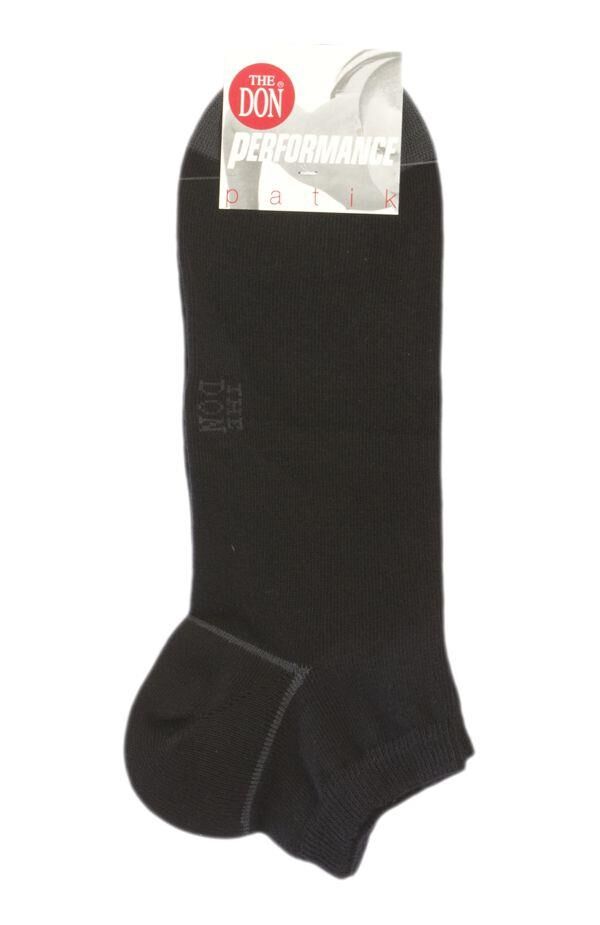 The DON Topuk Renkli Patik Erkek Çorap Siyah