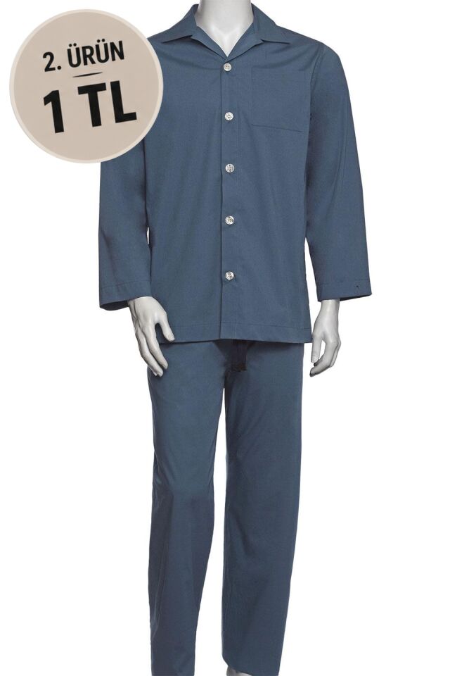 The DON Poplin Erkek Pijama Takımı Desen 42