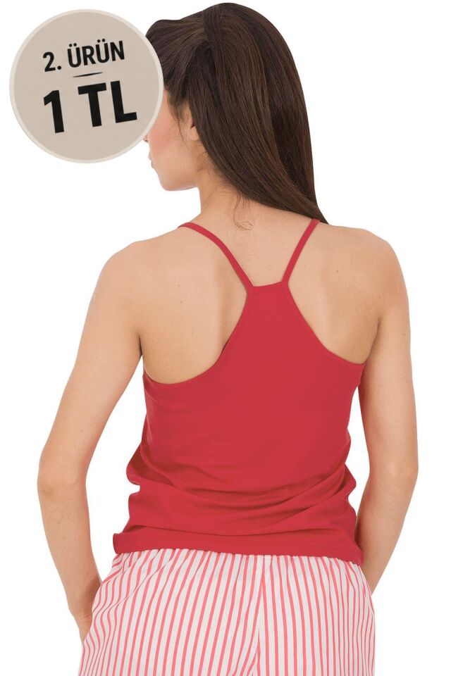 The DON Camisole İp Askılı Kadın Atlet Mercan