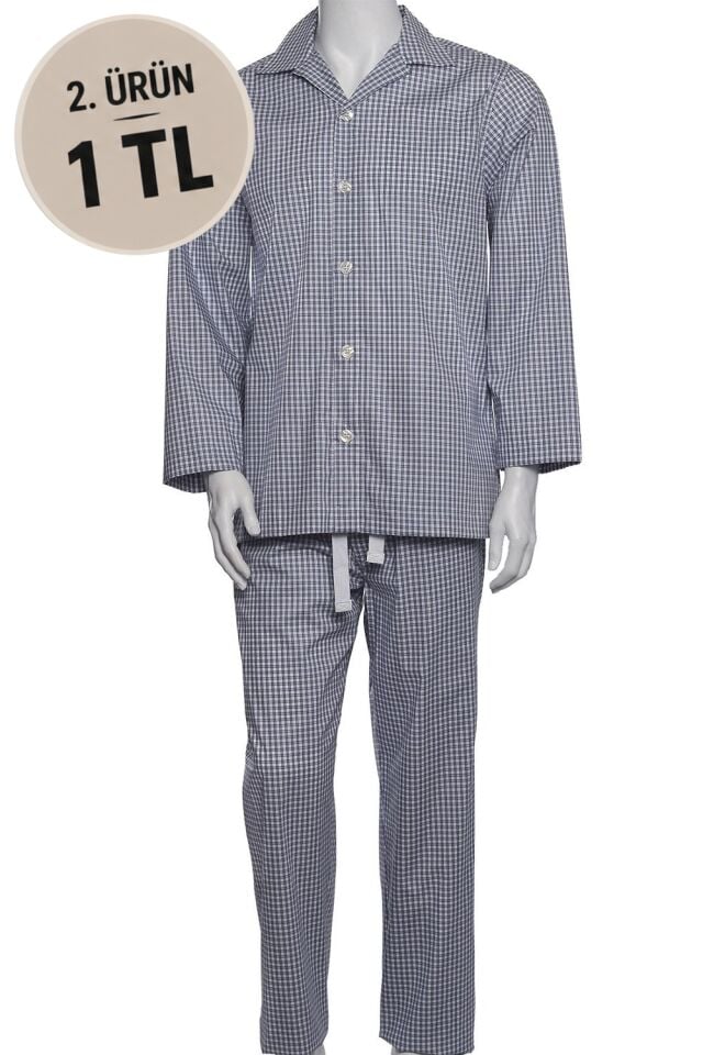 The DON Poplin Erkek Pijama Takımı Desen 43