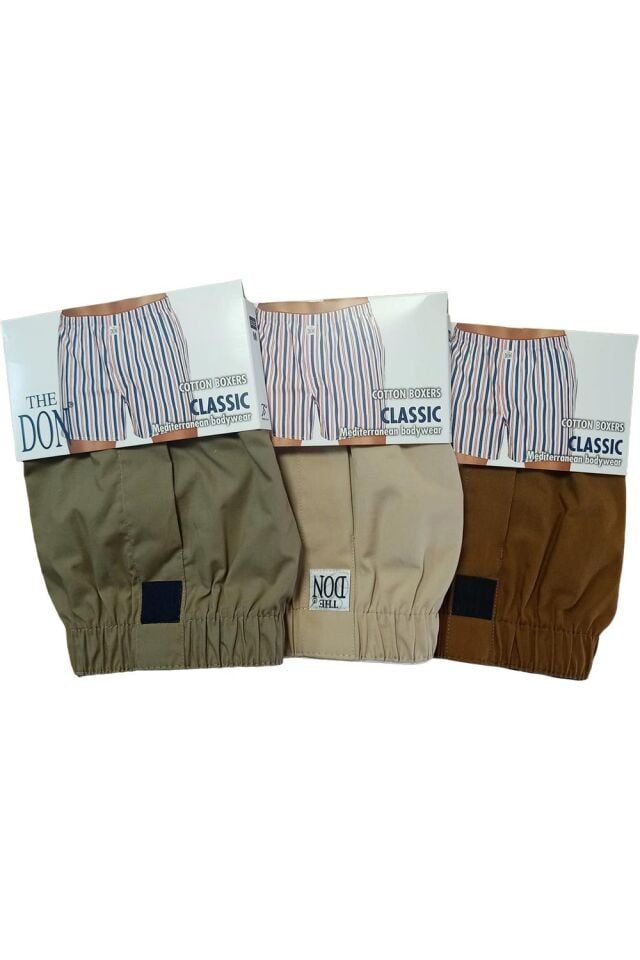 The DON Poplin Erkek Boxer 3'lü Paket - 3P4M (M)