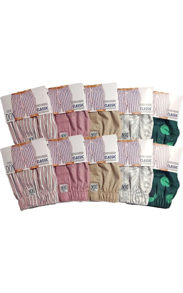 The DON Poplin Erkek Boxer 10'lu Paket 10P1