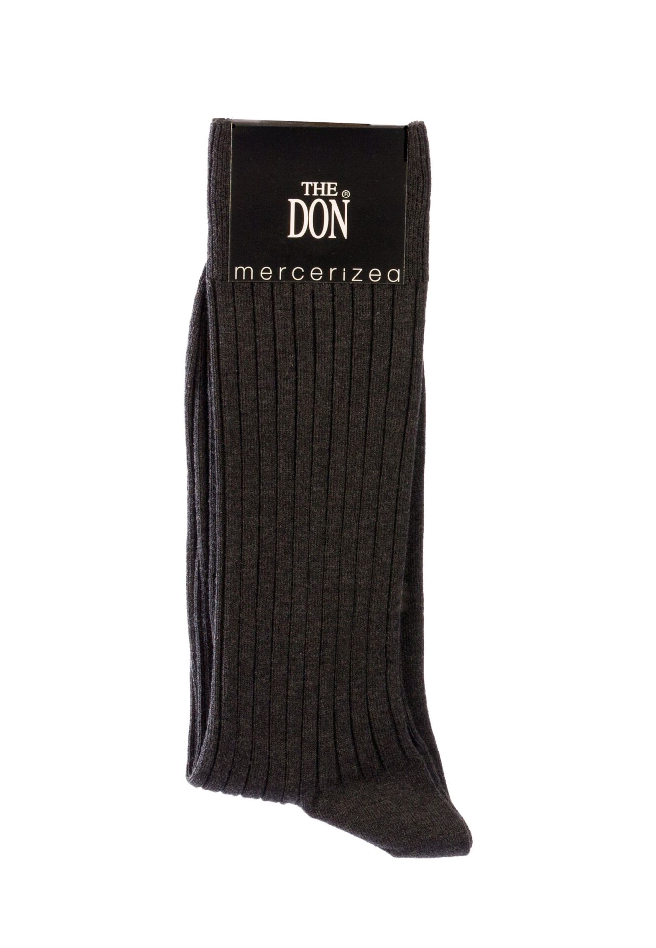The DON Merserize Ripli Erkek Çorap Antrasit
