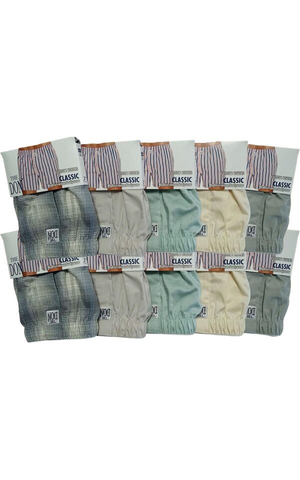The DON Poplin Erkek Boxer 10'lu Paket - 10P7XL (XL)