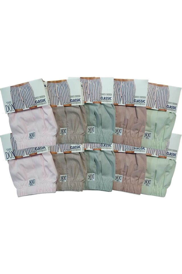 The DON Poplin Erkek Boxer 10'lu Paket - 10P8L (L)