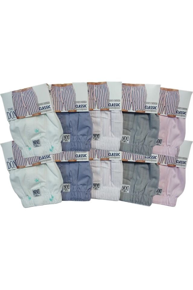 The DON Poplin Erkek Boxer 10'lu Paket - 10P8M (M)