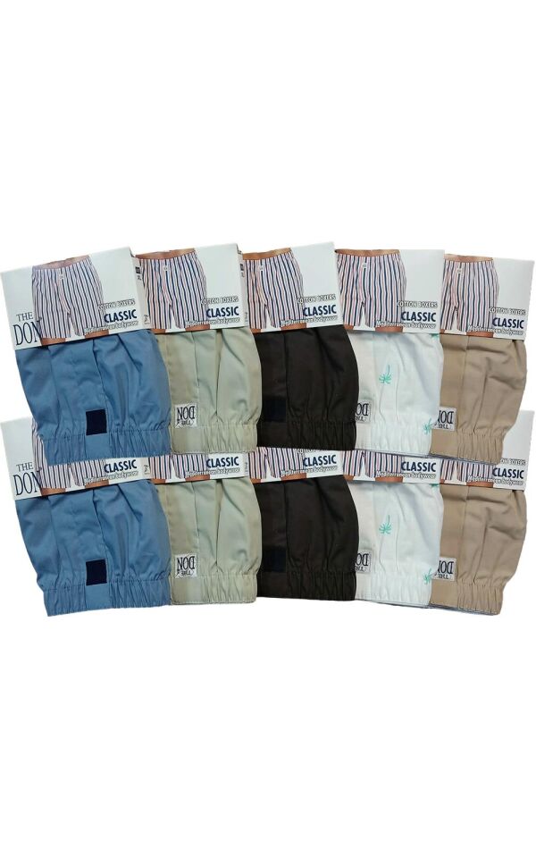 The DON Poplin Erkek Boxer 10'lu Paket - 10P8XL (XL)